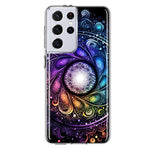 Samsung Galaxy S21 Ultra Mandala Geometry Abstract Galaxy Pattern Hybrid Protective Phone Case Cover