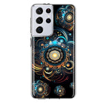 Samsung Galaxy S21 Ultra Mandala Geometry Abstract Multiverse Pattern Hybrid Protective Phone Case Cover