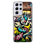 Samsung Galaxy S21 Ultra Urban Graffiti Wall Art Painting Hybrid Protective Phone Case Cover