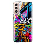 Samsung Galaxy S21 Urban Graffiti Street Art Painting Hybrid Protective Phone Case Cover