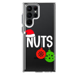 Samsung Galaxy S22 Ultra Christmas Funny Couples Chest Nuts Ornaments Hybrid Protective Phone Case Cover