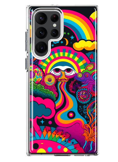 Samsung Galaxy S23 Ultra Psychedelic Trippy Hippie Night Walk Hybrid Protective Phone Case Cover