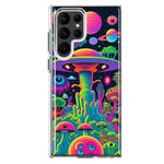 Samsung Galaxy S22 Ultra Neon Rainbow Psychedelic UFO Alien Planet Hybrid Protective Phone Case Cover