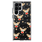 Samsung Galaxy S22 Ultra Red Nose Reindeer Christmas Winter Holiday Hybrid Protective Phone Case Cover