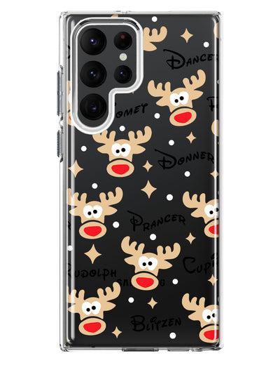 Samsung Galaxy S23 Ultra Red Nose Reindeer Christmas Winter Holiday Hybrid Protective Phone Case Cover