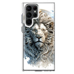 Samsung Galaxy S22 Ultra Abstract Lion Sculpture Hybrid Protective Phone Case Cover