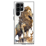 Samsung Galaxy S23 Ultra Ancient Lion Sculpture Hybrid Protective Phone Case Cover