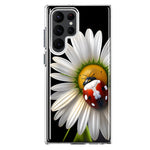 Samsung Galaxy S22 Ultra Cute White Daisy Red Ladybug Double Layer Phone Case Cover