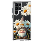 Samsung Galaxy S22 Ultra Cute Gnome White Daisy Flowers Floral Hybrid Protective Phone Case Cover