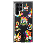 Samsung Galaxy S22 Ultra Colorful Neon Glow Rainbow Gnomes Painting Hybrid Protective Phone Case Cover
