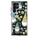 Samsung Galaxy S23 Ultra Cute White Daisies Gnomes Flowers Floral Double Layer Phone Case Cover