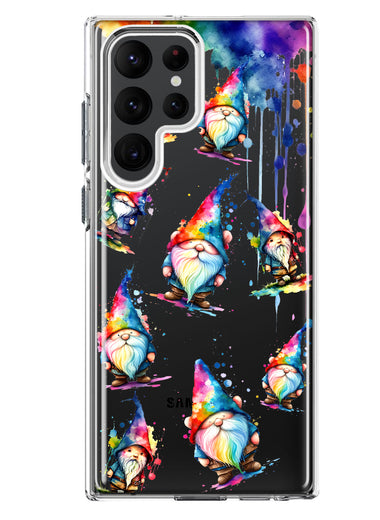Samsung Galaxy S23 Ultra Neon Water Painting Colorful Splash Gnomes Hybrid Protective Phone Case Cover
