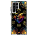 Samsung Galaxy S23 Ultra Mandala Geometry Abstract Dragon Pattern Hybrid Protective Phone Case Cover