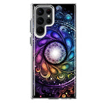 Samsung Galaxy S22 Ultra Mandala Geometry Abstract Galaxy Pattern Hybrid Protective Phone Case Cover