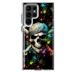 Samsung Galaxy S23 Ultra Fantasy Paint Splash Pirate Skull Hybrid Protective Phone Case Cover