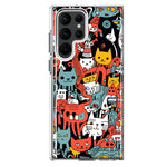 Samsung Galaxy S23 Ultra Psychedelic Cute Cats Friends Pop Art Hybrid Protective Phone Case Cover