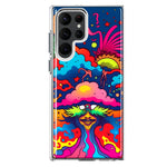 Samsung Galaxy S22 Ultra Neon Rainbow Psychedelic Trippy Hippie Bomb Star Dream Hybrid Protective Phone Case Cover