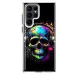 Samsung Galaxy S23 Ultra Fantasy Skull Headphone Colorful Pop Art Hybrid Protective Phone Case Cover