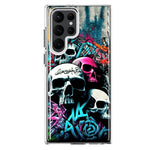 Samsung Galaxy S22 Ultra Skulls Graffiti Painting Art Hybrid Protective Phone Case Cover