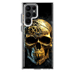 Samsung Galaxy S22 Ultra Steampunk Skull Science Fiction Machinery Double Layer Phone Case Cover