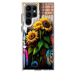 Samsung Galaxy S22 Ultra Sunflowers Graffiti Painting Art Hybrid Protective Phone Case Cover