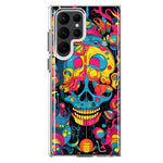 Samsung Galaxy S23 Ultra Psychedelic Trippy Death Skull Pop Art Hybrid Protective Phone Case Cover