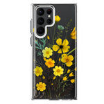 Samsung Galaxy S23 Ultra Yellow Summer Flowers Floral Hybrid Protective Phone Case Cover