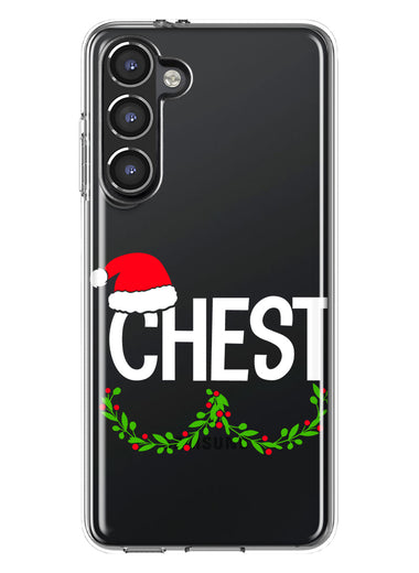 Samsung Galaxy S23 Christmas Funny Ornaments Couples Chest Nuts Hybrid Protective Phone Case Cover