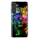 Samsung Galaxy S23 Neon Rainbow Swag Tiger Hybrid Protective Phone Case Cover