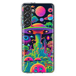 Samsung Galaxy S23 Plus Neon Rainbow Psychedelic UFO Alien Planet Hybrid Protective Phone Case Cover