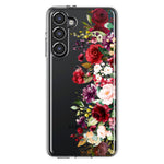 Samsung Galaxy S23 Red Summer Watercolor Floral Bouquets Ruby Flowers Hybrid Protective Phone Case Cover