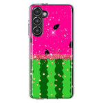 Samsung Galaxy S23 Plus Summer Watermelon Sugar Vacation Tropical Fruit Pink Green Hybrid Protective Phone Case Cover