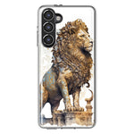 Samsung Galaxy S23 Plus Ancient Lion Sculpture Hybrid Protective Phone Case Cover