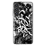 Samsung Galaxy S23 Plus Black White Urban Graffiti Hybrid Protective Phone Case Cover