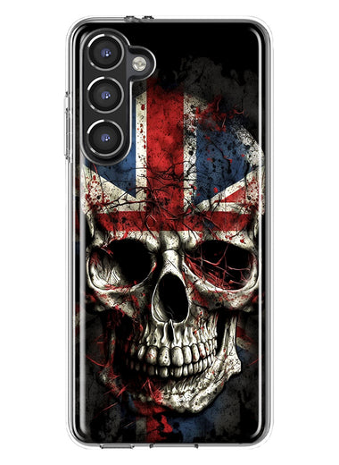 Samsung Galaxy S23 British UK Flag Skull Hybrid Protective Phone Case Cover