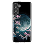 Samsung Galaxy S23 Kawaii Manga Pink Cherry Blossom Full Moon Hybrid Protective Phone Case Cover