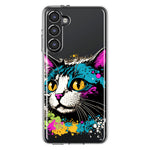 Samsung Galaxy S23 Cool Cat Oil Paint Pop Art Hybrid Protective Phone Case Cover