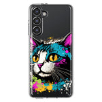 Samsung Galaxy S23 Plus Cool Cat Oil Paint Pop Art Hybrid Protective Phone Case Cover