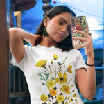 Samsung Galaxy A13 Leopard Tropical Flowers Vacation Dreams Hibiscus Floral Hybrid Protective Phone Case Cover