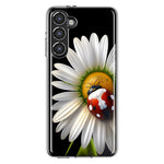 Samsung Galaxy S23 Cute White Daisy Red Ladybug Double Layer Phone Case Cover