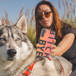 Samsung Galaxy S21 FE Peach Orange Clear Funny Text Quote Bitch Bye Hybrid Protective Phone Case Cover