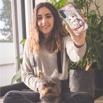 Samsung Galaxy J3 J337 Kawaii Manga Pink Cherry Blossom Cute Cat Hybrid Protective Phone Case Cover