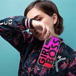 Samsung Galaxy S21 FE Pink Clear Funny Text Quote Girl Boss Hybrid Protective Phone Case Cover