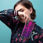 Samsung Galaxy A22 5G Purple Clear Funny Text Quote Issa Vibe Hybrid Protective Phone Case Cover