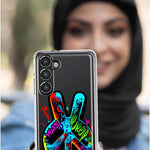 Samsung Galaxy S9 Peace Graffiti Painting Art Hybrid Protective Phone Case Cover