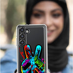 Samsung Galaxy J3 J337 Peace Graffiti Painting Art Hybrid Protective Phone Case Cover