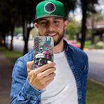 LG Aristo 5 Skulls Graffiti Painting Art Hybrid Protective Phone Case Cover