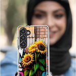 Samsung Galaxy A31 5G Sunflowers Graffiti Painting Art Hybrid Protective Phone Case Cover