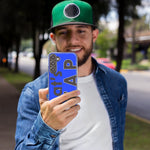 Samsung Galaxy A12 Blue Clear Funny Text Quote That's Cap Hybrid Protective Phone Case Cover