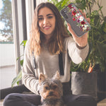 LG Aristo 5 Red Summer Watercolor Floral Bouquets Ruby Flowers Hybrid Protective Phone Case Cover